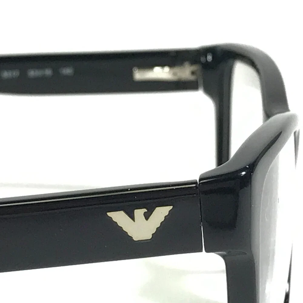 Emporio Armani Eyeglasses Frames EA3051F 5017 Black Square Full Rim 53-16-140